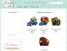 Tablet Screenshot of grassisflowersandgifts.com